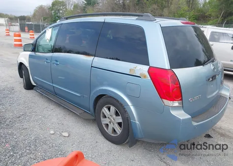 2004 Nissan Quest 3.5 Sl from USA, damaged, VIN 5N1BV28U04N326799